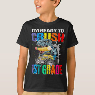 Kinder Ik ben klaar om 1st Grade Monster Truck te T-shirt