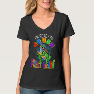 Kinder ik ben klaar om de eerste klas van de dinos t-shirt
