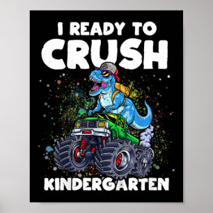Kinder ik ben klaar om de kinderwagen met een kind poster