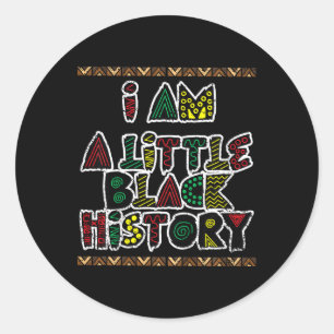 Kinder Ik Ben Kleine Zwarte Geschiedenis Maand Kle Ronde Sticker