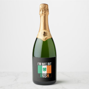 Kinder Ik ben Wee Bit Iers Leprechaun Peuter Boy S Sparkling Wijnetiket