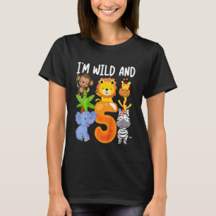 Kinder ik ben Wild en vijf dierentuinen vijf jaar T-shirt