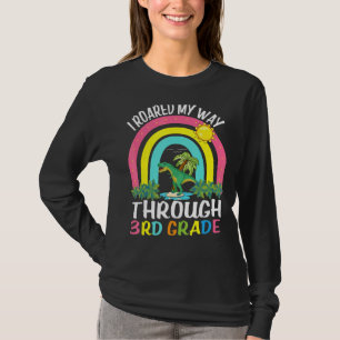 Kinder Ik brulde mijn weg door 3e klas dinosaurus T-shirt