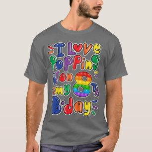 Kinder ik hou ervan om het op mijn achtste meisje t-shirt