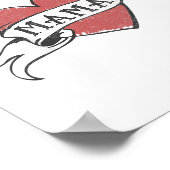 Kinder Ik hou van mijn Mama Hart Tattoo Moederdag Poster (Hoek)