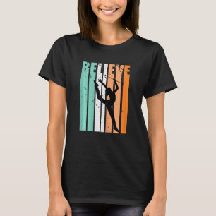 Kinder Ik hou van ritmische gymnastiek Believe Bat T-shirt