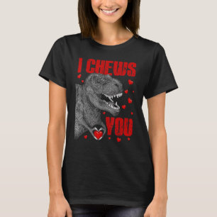 Kinder ik koets je Dinosaur rex Valentijnsdag Son  T-shirt