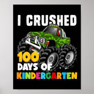 Kinder Ik verpletterde 100 Dagen van Kleuterschool Poster