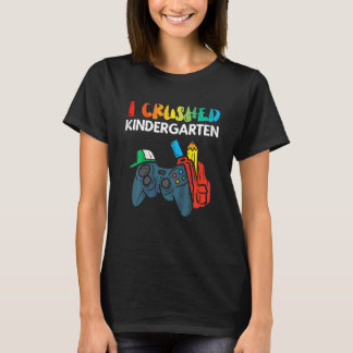 Kinder ik verpletterde kleuterschool gamer laatste t-shirt
