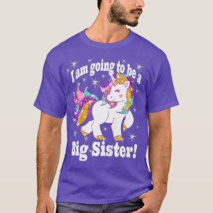 Kinder ik word een grote zus schattige Unicorn o T-shirt