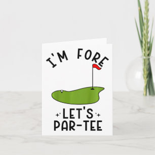 Kinder I'm Fore Let's Par-t-shirt Funny Golf Party Kaart