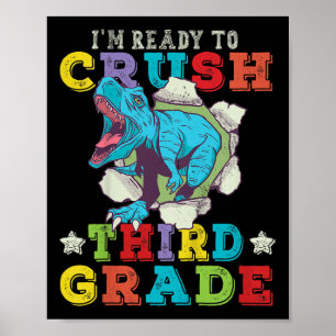 Kinder IM klaar om 3e klas dinosaurus terug te ver Poster