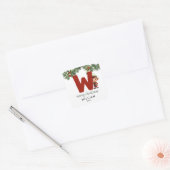 Kinder Initiaal W Christmas Vierkante Sticker (Envelop)