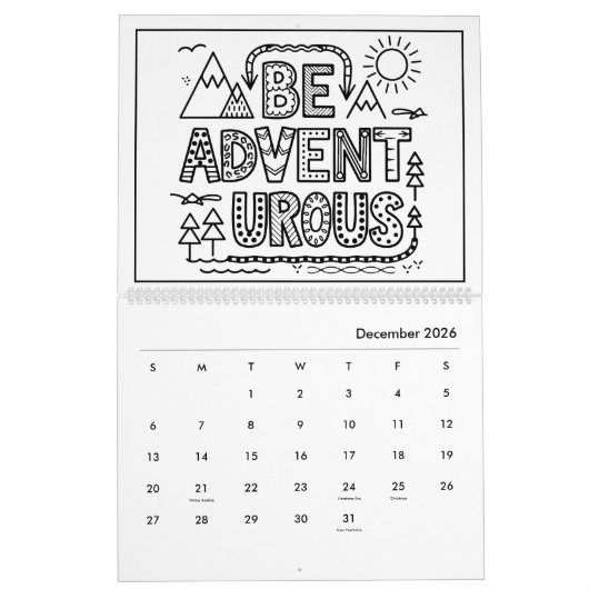 Kinder Inspirerend kleurenkalender Kalender (Dec 2026)