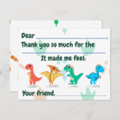 Kinder invulling bedankkaart (Voorkant / Achterkant)