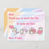 Kinder invulling bedankkaart (Voorkant / Achterkant)