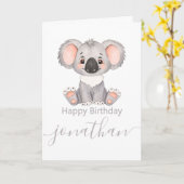 kinder jongen gefeliciteerd verjaardagsplezier kaart (Gele Bloem)