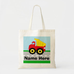 Kinder Jongens Bouw Dumptruck Gepersonaliseerd Tote Bag