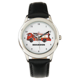 Kinder jongens brandweerauto naam horloge