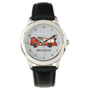 Kinder jongens brandweerauto naam horloge