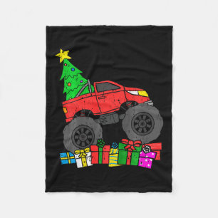 Kinder Jongens Monster Truck Kerstboom Peuter Fleece Deken