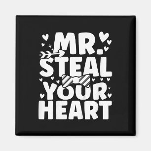 Kinder jongens Valentijn Shirt Mr Steal je hart vo Magneet