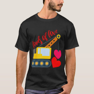 Kinder jongens Valentijnsdag ladingen van liefde p T-shirt
