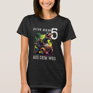 Kinder Jongens Verjaardag Dino Monster Truck Ich b T-shirt