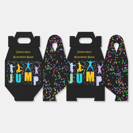 Kinder Jump & Play Trampoline Verjaardag Bash Bedankdoosjes (Ongevouwen)