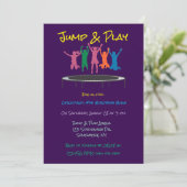 Kinder Jump & Play Trampoline Verjaardag Bash Kaart (Staand voorkant)