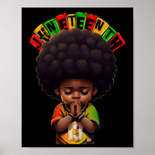 Kinder Juneteenth Prince 1865 Black Geschiedenis M Poster