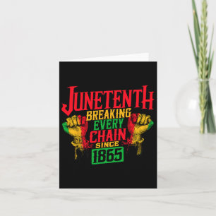Kinder Juneteenth Vrouwen Breken Elke Ketting Sind Kaart