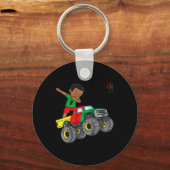 Kinder Junetetiende zwarte koning in monster Truc Sleutelhanger (Voorkant)