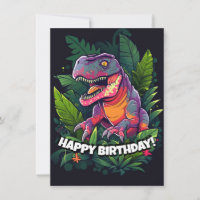 Kinder Jurassic Dino Dinosaur Birthday Kaart