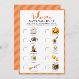 Kinder Kaarten Halloween Scavenger Hunt Game