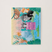 Kinder kalkdieren puzzel (Verticaal)