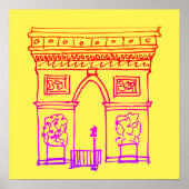 Kinder kamer | Arc de Triomphe Parijs Poster (Voorkant)
