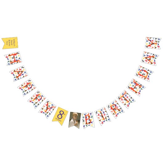 Kinder Karate Party Happy Birthday bunting banner (Alle)