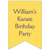 Kinder Karate Party Happy Birthday bunting banner (Eerste vlag)