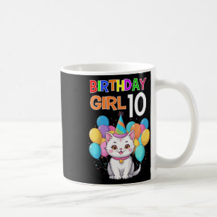 Kinder Kat Verjaardag 10 Verjaardagsfeest Meisjes Koffiemok