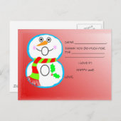 Kinder Kerst Bedankt Post Kaart (Voorkant / Achterkant)