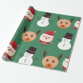 Kinder kerst cadeaupapier (Uitgerold)