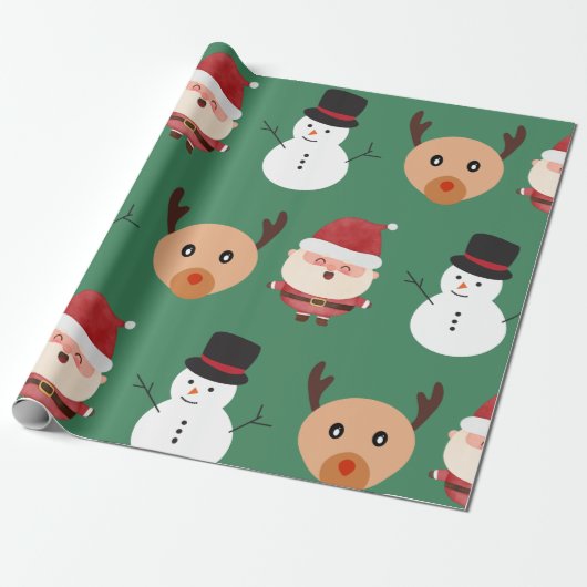 Kinder kerst cadeaupapier (Uitgerold)