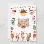 Kinder kerst feestuitnodiging kaart (Achterkant)