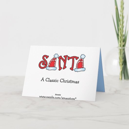 Kinder kerst Kaart van Santa (Achterkant)