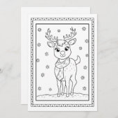 Kinder Kerst Kleuren Flat Note Kaart (Voorkant / Achterkant)