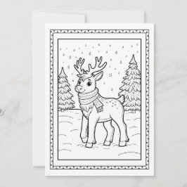 Kinder Kerst Kleuren Flat Note Kaart