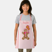 Kinder kerst met roze tandbrood schort (Insitu)