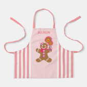 Kinder kerst met roze tandbrood schort (Voorkant)