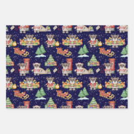 Kinder Kerst Schattigee Feestdieren Beer Inpakpapier Vel